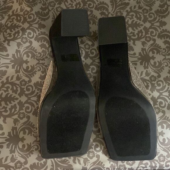 Black Suede Rhinestone Heels - Picture 10 of 10